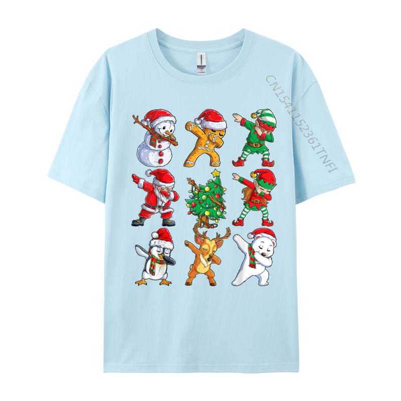Dabbing Santa Elf Friends Christmas Men Xmas Dab Funny Normal Print Men Tshirt Cotton Fabric Luxury Designer T-Shirts For Men