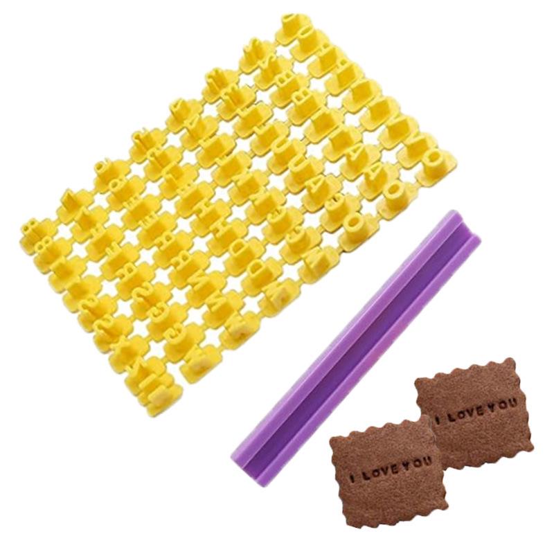 

Alphabet and Symbol Cookie Stamps: Movable Type Baking Molds Paper Card