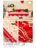 Festive Red Chenille Non-Slip Sofa Cover for All Seasons - New Year & Christmas Style