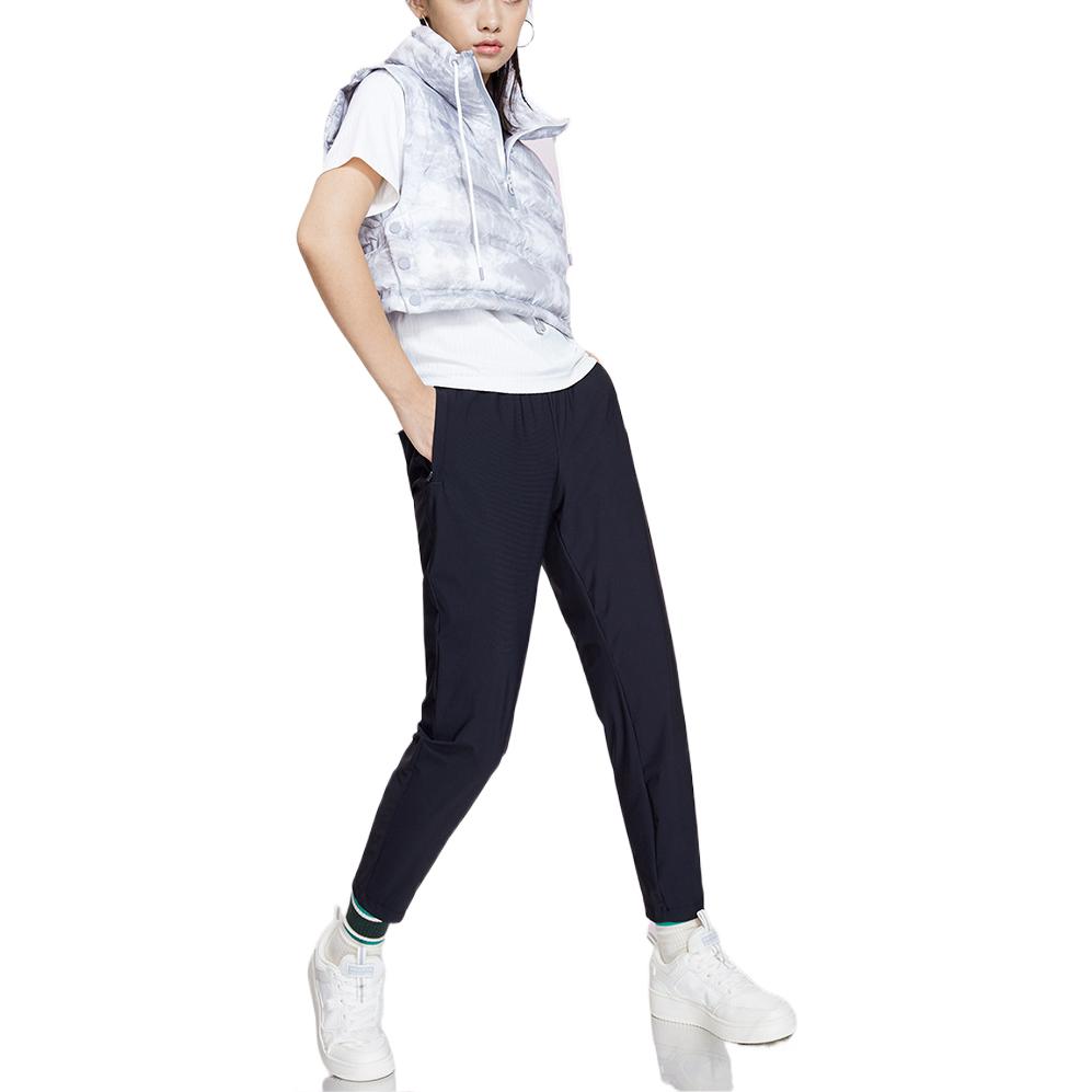 Anta Knitted Cuff Tapered Sports Pants Women Bottoms Black 162137312-1