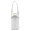 750ml 25oz Large Capacity Motivational Water Bottle Portable Sports Water Kettle with Time Marker Shoulder Strap White