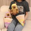 Ice Cream Cone Capybara Plush Toy Cross Dressing Capybara Stuffed Doll  Room Decoration