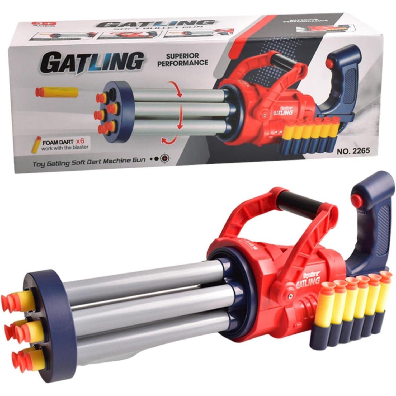 

Игрушечные пистолеты Гатлинга для детей, Игрушечные пистолеты Гатлинга для мальчиков, Автоматические вращающиеся игрушечные пистолеты для детей с автоматическим и ручным режимом, отличная идея для подарка 37*11*12cm