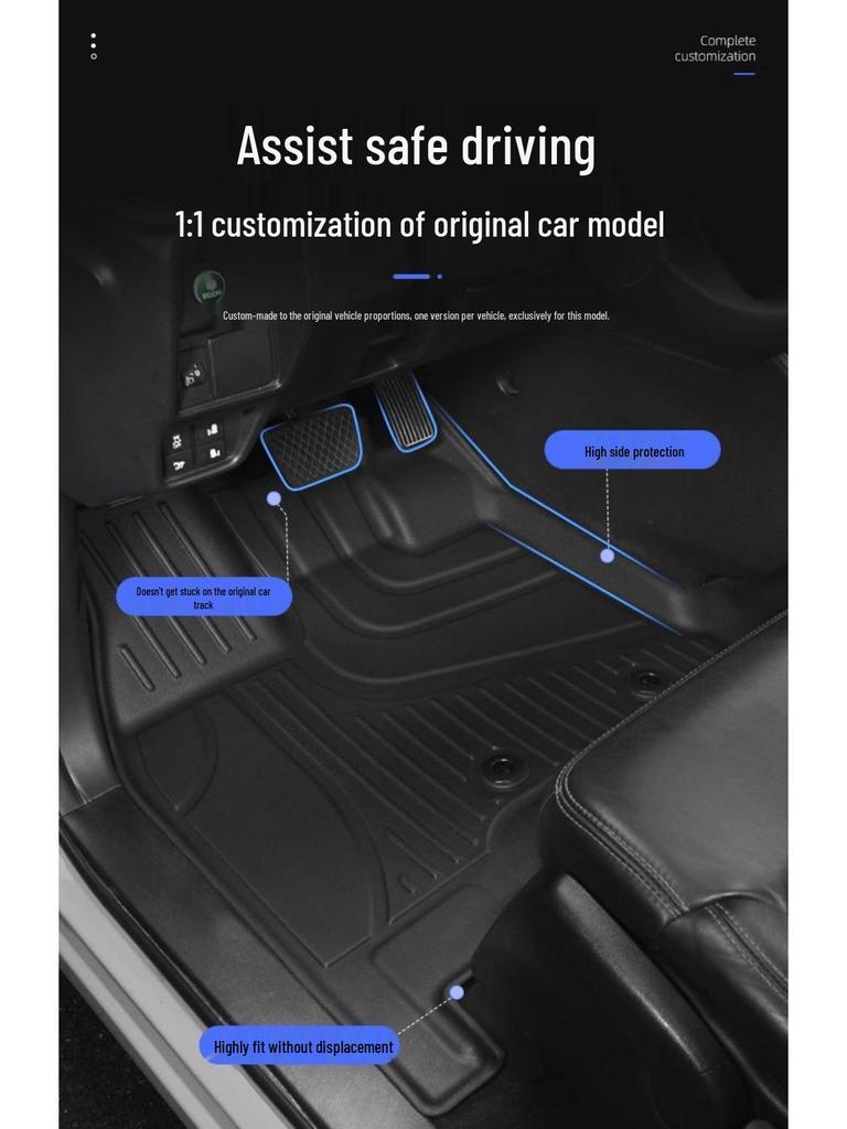 Volkswagen Touareg Floor Mats (2011-2025) - Original Style, Full Coverage, TPE, Wear-Resistant, Anti-Slip