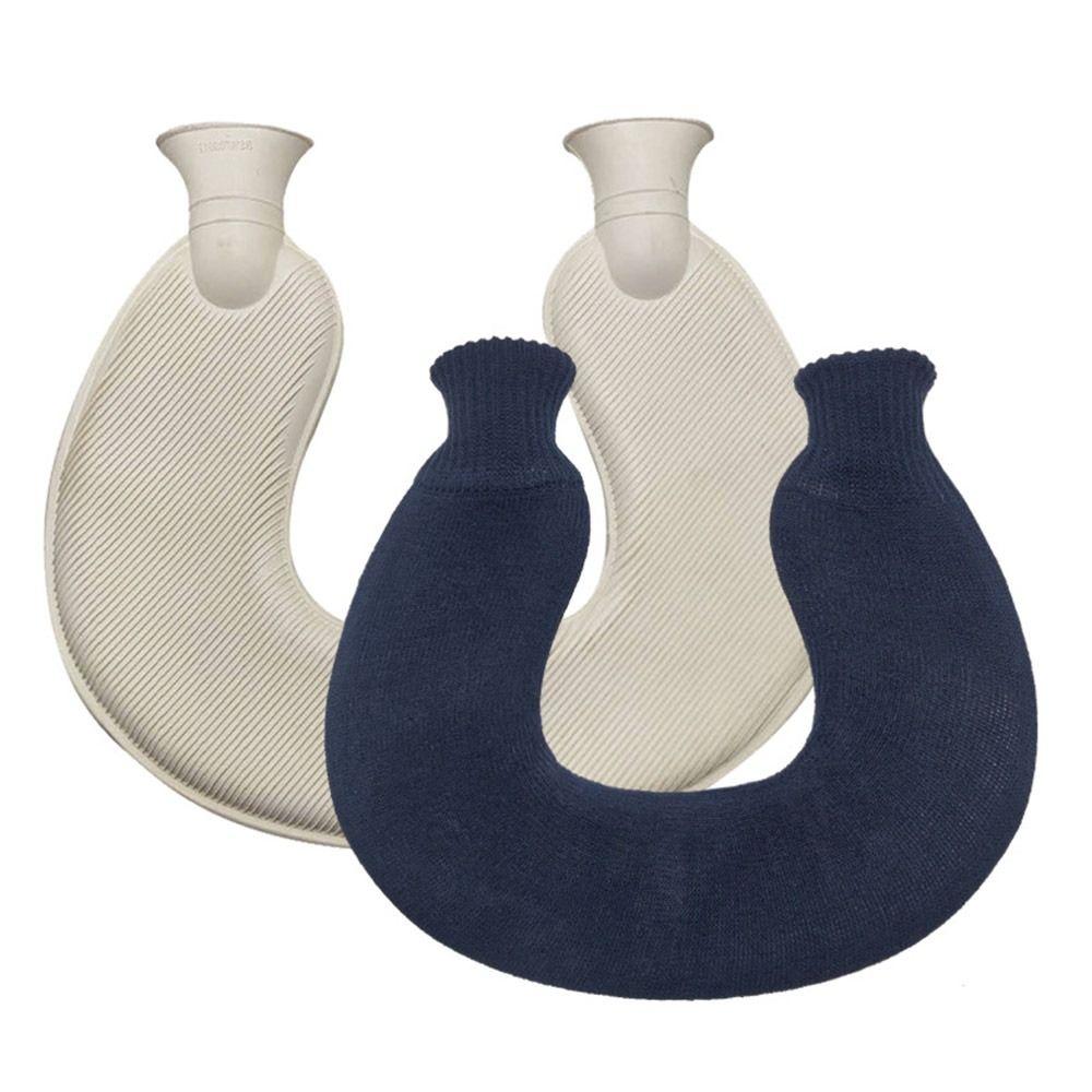 

U-подібна пляшка з гарячою водою з тканинною кришкою, грілка для рук, товстий мішок для гарячої води 08