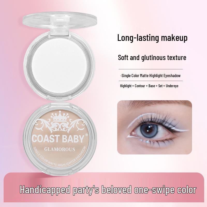 COAST BABY Monochrome Matte Highlight: Multifunctional Eyeshadow, Student Blush & Eye Brightener.