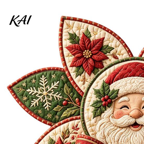 Weihnachtsbaumschmuck Bastelset Patchwork Schleife DIY Nähset, 3D Handgemachter Dekorativer Schmuck, Vorgeschnittener Heimdeko-Stoff Und Schritt-für-Schritt-Anleitung Bastelset