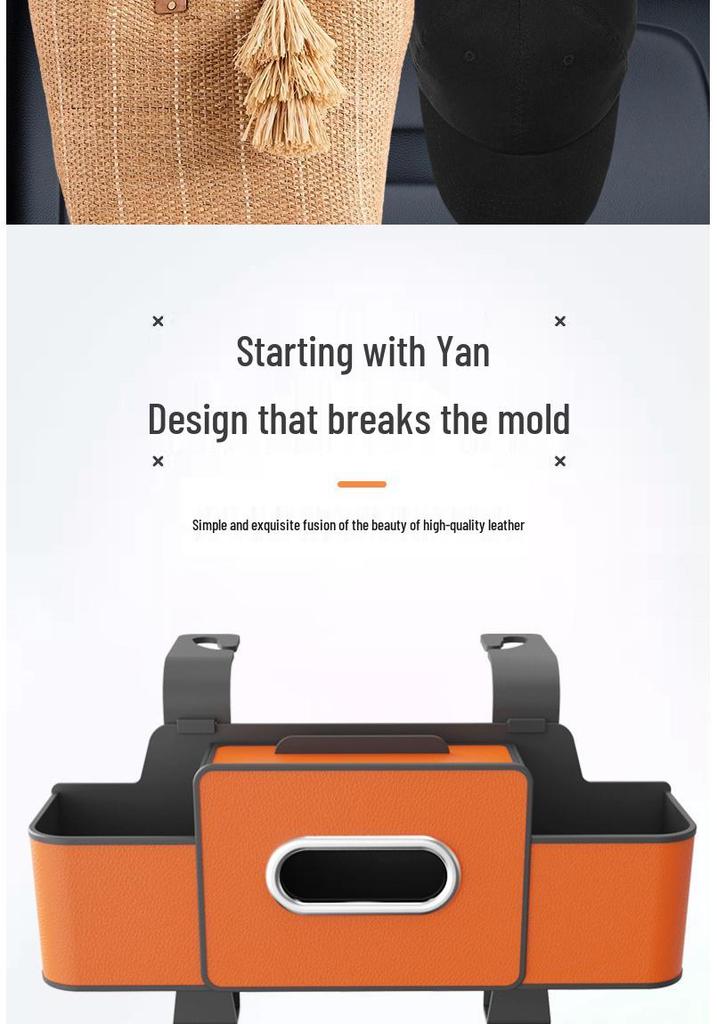 Multi-functional Car Seat Back Tissue Box & Cup Holder