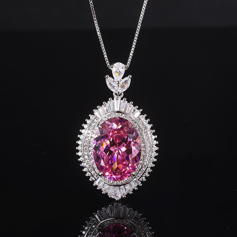 Jewelry Simulation Bird'S Nest Cut Color Treasure High-End Jewelry Set Main Stone 15 * 20-13 * 18