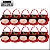 1-10PCS Christmas Felt Candy Bags Cartoon Apple Pouch Santa Sack Kids Gift Packaging Bag Xmas Tree Holiday Decoration