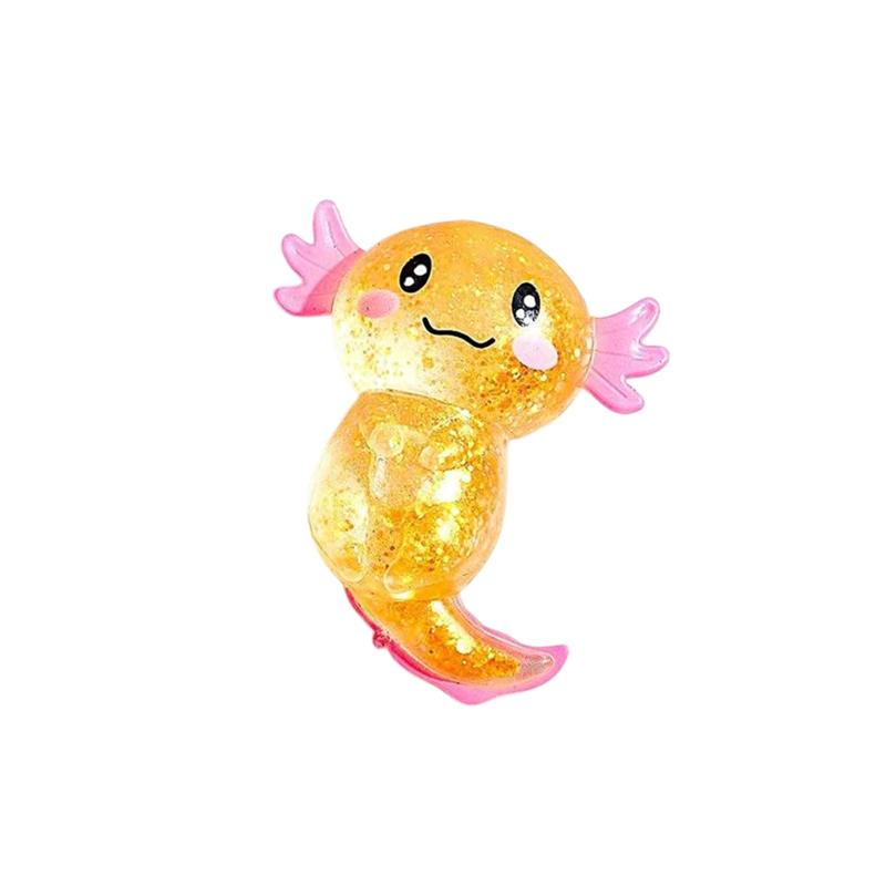Giocattolo Axolotl Antistress Decompressione Glitterato Carino Zucchero di Malto Spremibile Giocattolo Fidget Per Adulti Bambini Regalo Festa di Compleanno