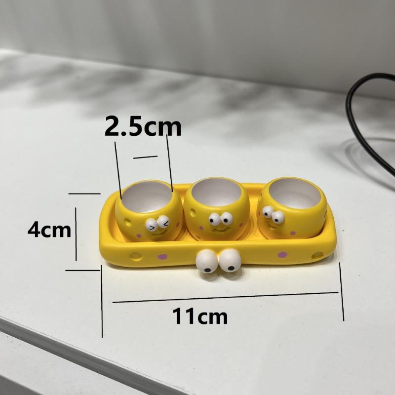 

Мультяшный горшок-большой палец Мини-горшок для суккулентов Сырная миска Креативная керамика Настольное украшение для зеленых растений Домашний декор жёлтый