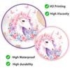 Creative Watercolor Unicorn Self Adhesive Waterproof Oil Proof Wall Sticker for Kitchen Bedroom Home Decor