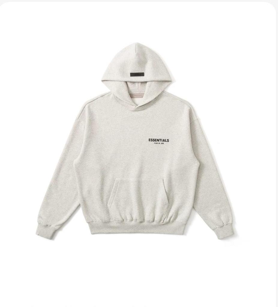 FOG Fear of God ESSENTIALS Męska bluza z kapturem w amerykańskim stylu z pluszem