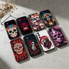 Mexican Catrina Skull Phone Case For Samsung Galaxy A91,80,73,72 ,71,53,52,32 ,31,22,21s,20,Soft Black Case