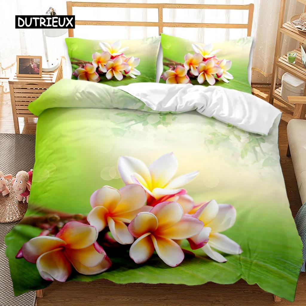 Chrysanthemum Duvet Cover Blooming Floral Branches Botanical Natural Bedding Set Flower Queen King Size Polyester Qulit Cover