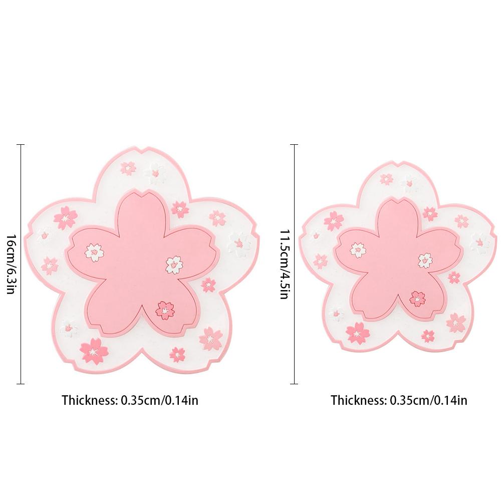 Cherry Blossom Heat Insulated Table Mat Drink Coasters Multifunctional Nontoxic Non Slip Table Protector Mats