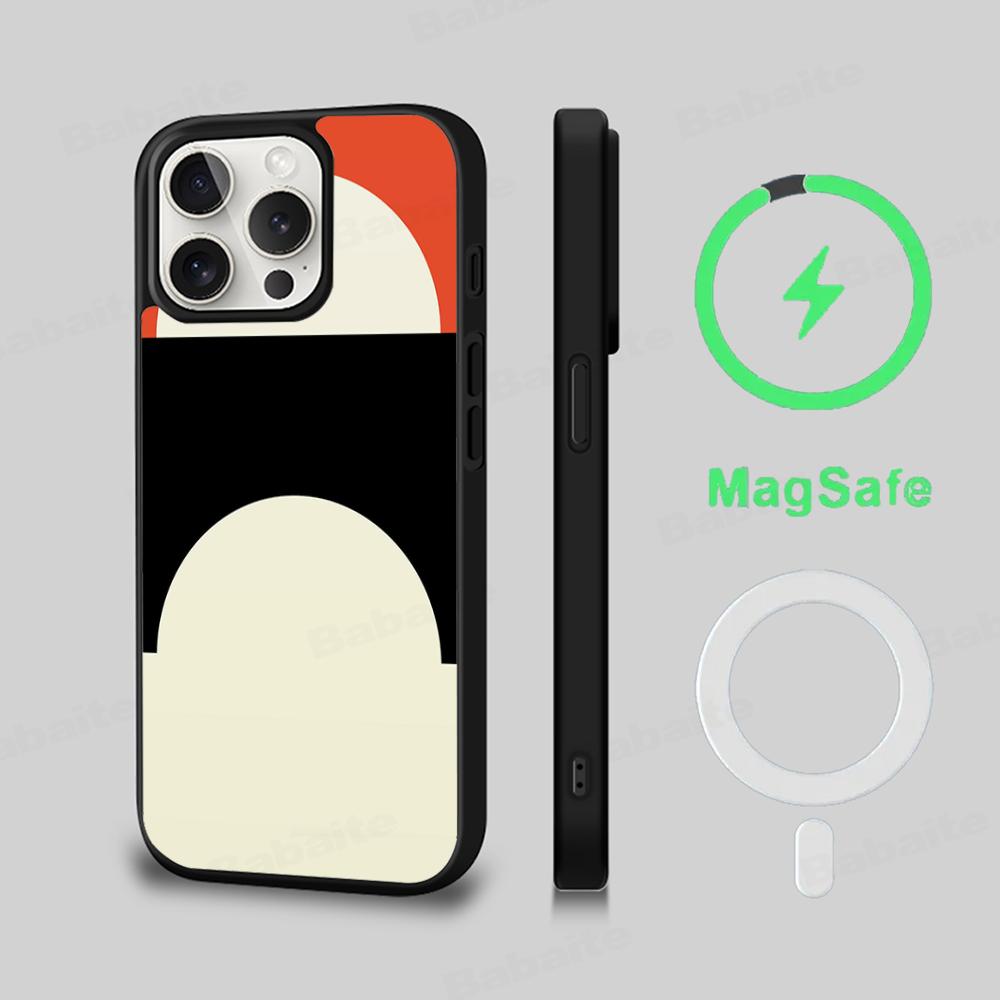 

Geometric Bauhaus art Phone Case Magesafe Magnetic Wireless Charge Case For iPhone 16 11 12 13 14 15 Pro Max Plus Mini iPhone 13Pro Max