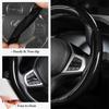 3Pcs 38Cm Carbon Fiber Car Steering Wheel Cover Non-Slip Protective Cover Segmented Car Styling Accessories For 99% Car