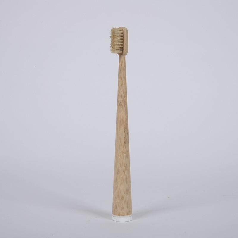 6 Pack Boar Bristle & Bamboo Toothbrush 100% Fully Biodegradable Plastic & Nylon Free Natural Tooth Brushes Oral Care Tool