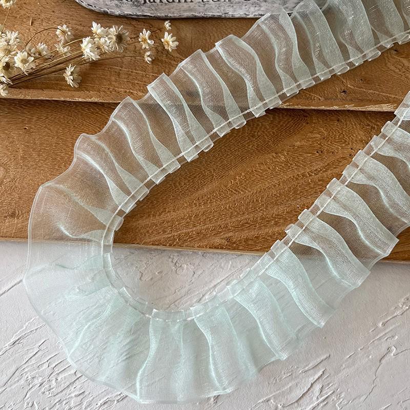 Japanese Black Pleated Lace Skirt DIY Accessories for Baby Clothes and Decorative Curtains