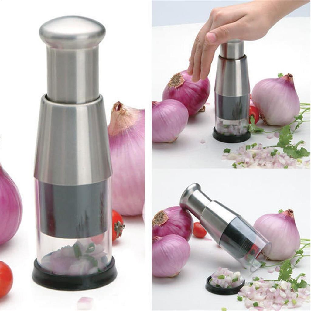 Pressed Garlic Chopper Stainless Steel Manual Garlic Masher Handheld Push Type Garlic Crusher Vegetable Cooking Crusher Kitchen