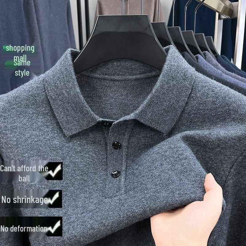 

Мужской утолщенный свитер с высоким воротником - Повседневный теплый базовый слой с длинными рукавами для пап среднего и пожилого возраста 2XL (150-170 lbs)