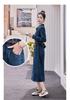Trendy Slimming Denim Dress for Women - 2026 Spring/Autumn Style with Waist-Cinching, Flattering Fit & Lapel Design