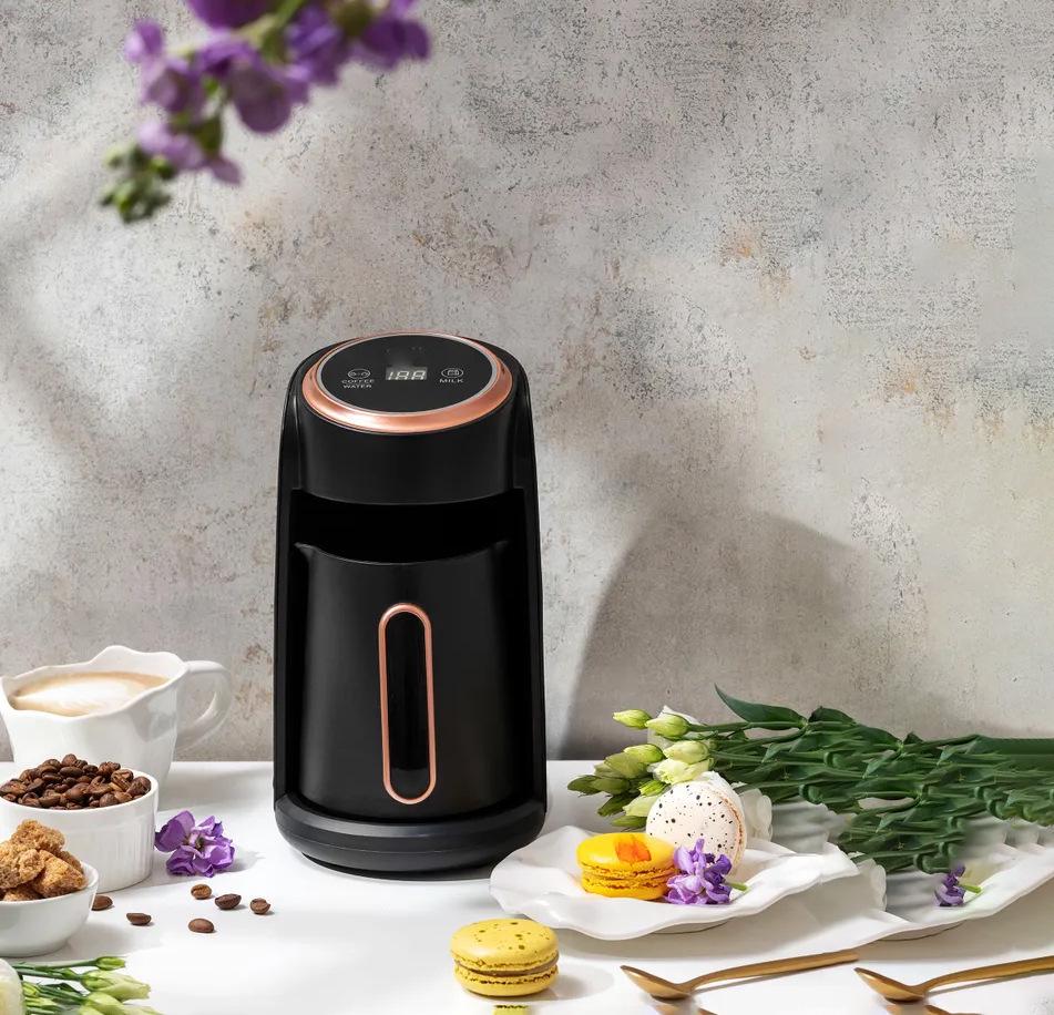 European Multi-Use Coffee Maker: Italian Espresso, Turkish Coffee Pot, Tea Brewer, Milk Frother.