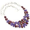 Russian Cheroite Amethyst Quartz Silver Jewelry Necklace 16-18''