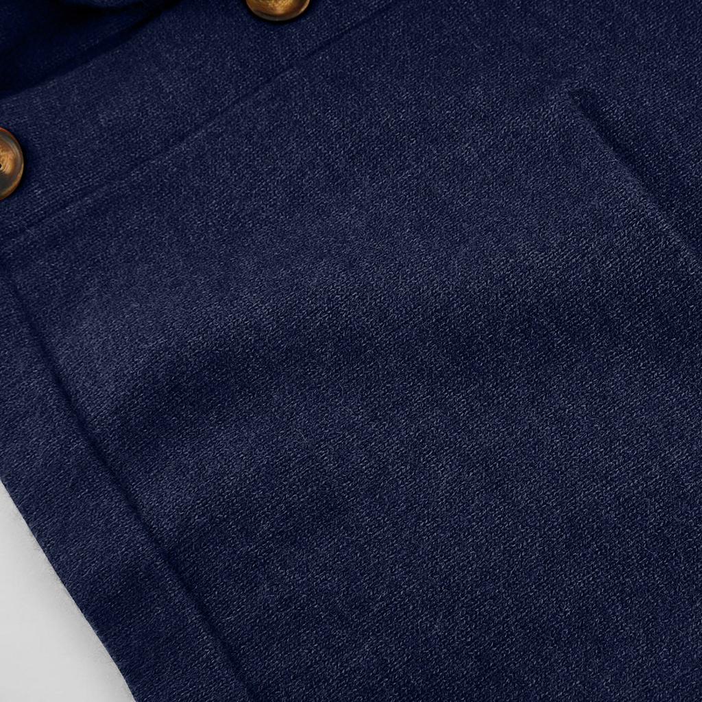Men Shawl Collar Button Down Cardigan Sweater Classic Knitwear with Pockets Business Casual Versatile Outerwear for Fall Winter