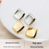 Übertriebene Kupfer Quadratische Hochglanz Ohrstecker - Damen Modeschmuck