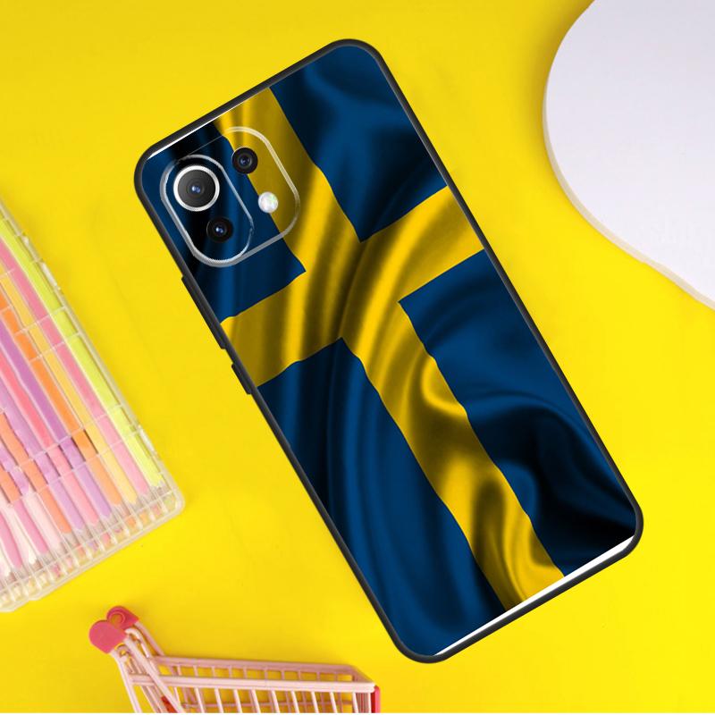 Sweden Flag Cover For Xiaomi 14 Ultra 13 11T 12T 13T 14T Pro POCO X7 X6 Pro X3 X5 F3 F5 M6 F6 Pro Case