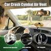 Car Crash Cymbal Air Vent, Mini Drum Cymbal For Music Lovers, Easy Clip-On Cymbal For All Types Of Vehicles (Gold)