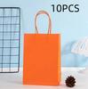 Candy Colorful Shopping Bags 10PCS Kraft Paper Gift Candy Bag Colored Hand-held Paper Bags Wedding Party Decoration Gift