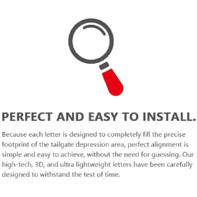 F15 Tailgate ert Letters for -2025, 3D Raised Tailgate Decals with Strong Adhesive, Durable ABS Plastic Emblems, Easy tallation, Matte Black, 150