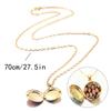 Golden Locket Pendant Mood Necklace Emotion Women Men Lovers Photo Frame Box Choker Necklaces Fashion Love Enamel Jewelry