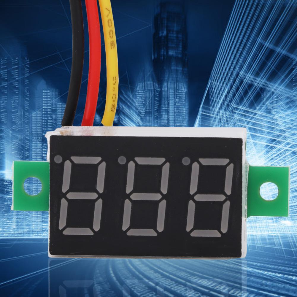 5pcs 0.36 Inch LED Digital Tube Mini Voltmeter DC 0100V 3Wire Voltage Tester Gauge 5 Colors