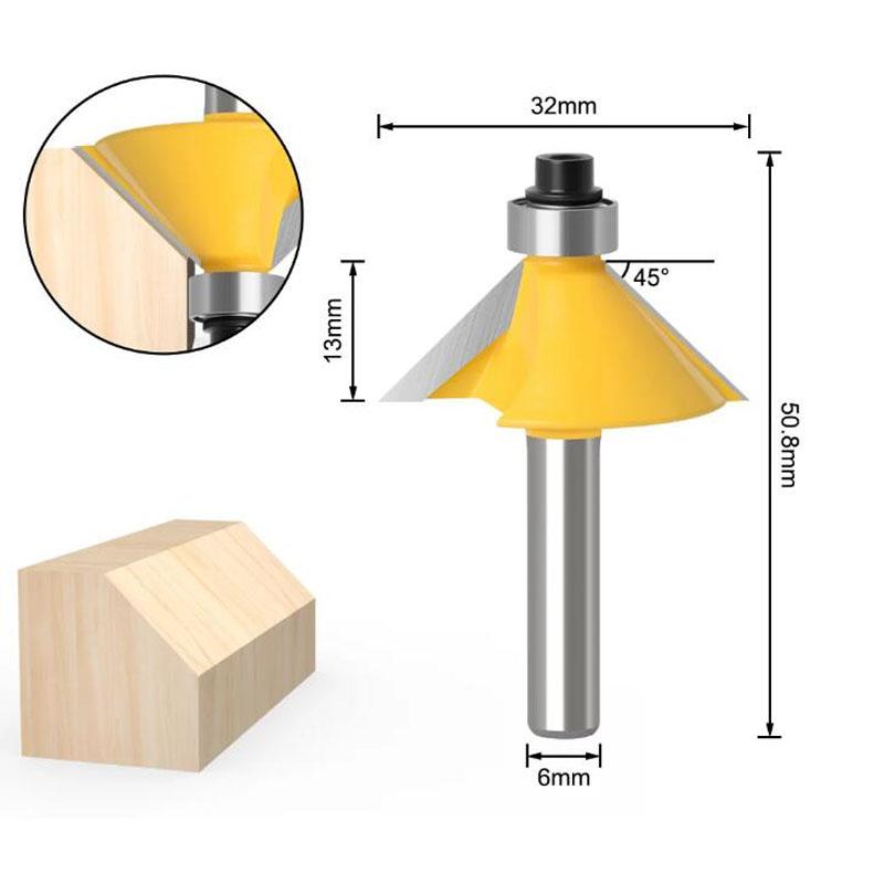 6mm Shank Woodworking Milling Cutter Trimming Machine Router Bit Bakelite Milling Engraving Machine for Woodwork Power Tools
