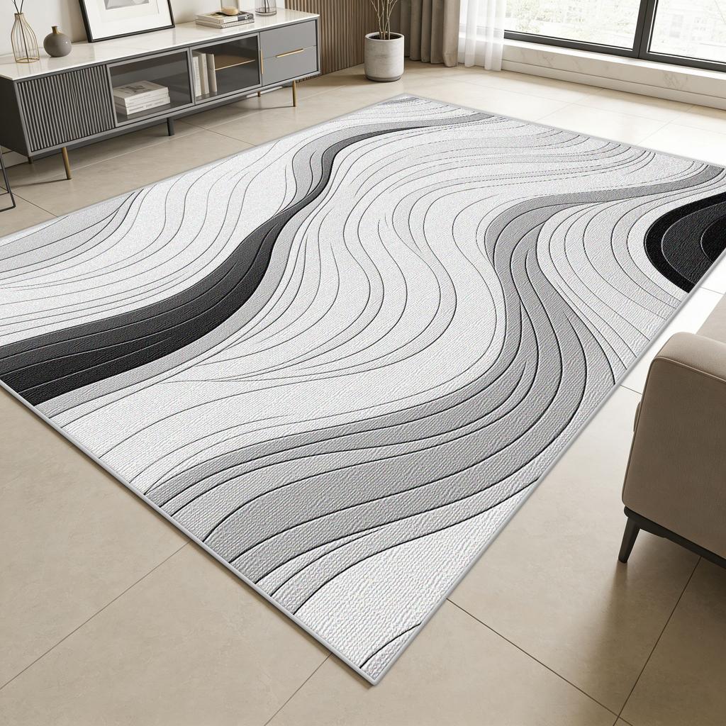 Nordic Minimalism Decoration Large Living Room Carpets Irregular Striped Design Washable Soft Rug Bedroom Sofa Area Floor Mat