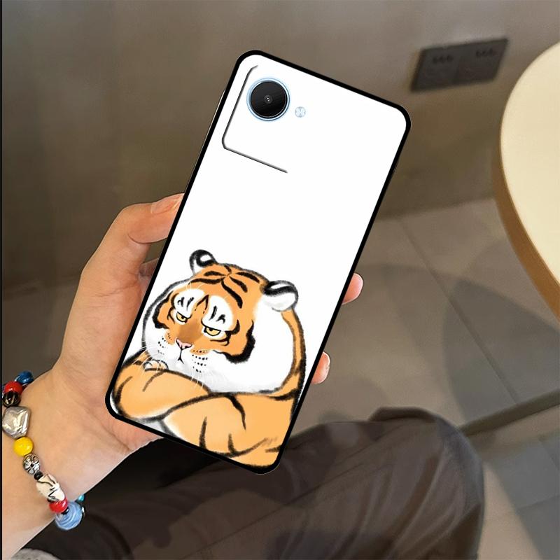 

Fat Tiger Funny Case For Realme C71 C75 C55 C51 C53 C25 C63 C61 C65 C67 GT6 GT7 Pro 11 12 13 14 15 Pro Plus Realme C35