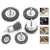 Brush 6pcs Wire Set For Cleaning Rust Removal Copper Stainless Steel Bristles