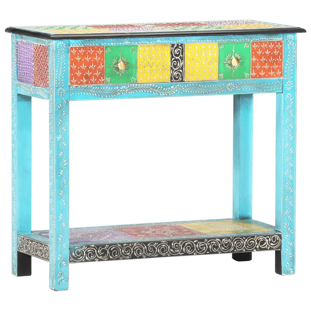 Console Table Hand Painted 80*35*75 cm Solid Mango Wood