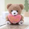 Cute Holding LOVE Heart Bear Stuffed Plush Toy Keychain Pendant Backpack Hangings Decoration
