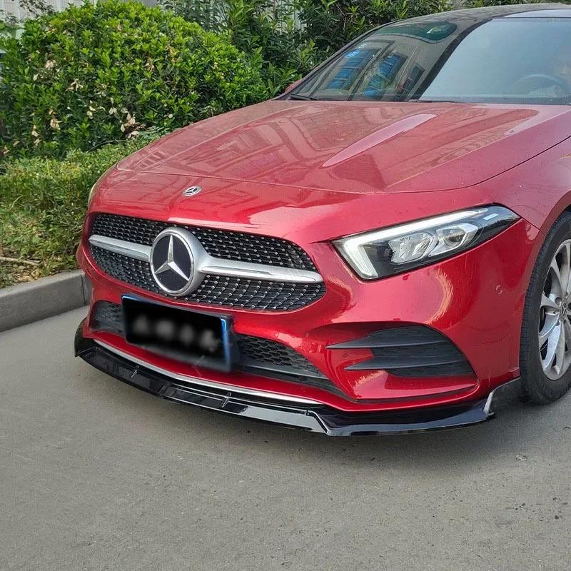 Front Lip Bumper Blade Guard Protector Cover for Mercedes Benz A Class W177 V177 2018-2023 Front Lower Spoiler Spoiler Diffuser