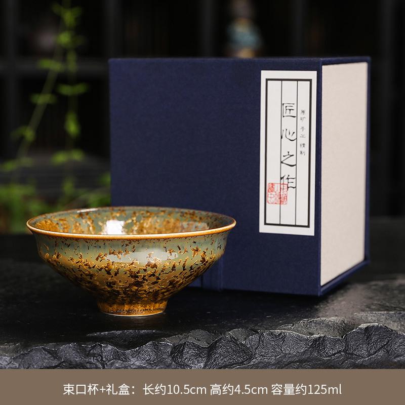 Ceramic Teacup Large Crystal Glaze Gongfu Tea Cup Personal Use Only Luxury Tea Mug For Home Office Desk Collection Gift