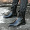 High Quality Casual Leather Boots Men Trend Western Cowboy Boots Shoes Male Outdoor High Top British Men's Boots Comfortable