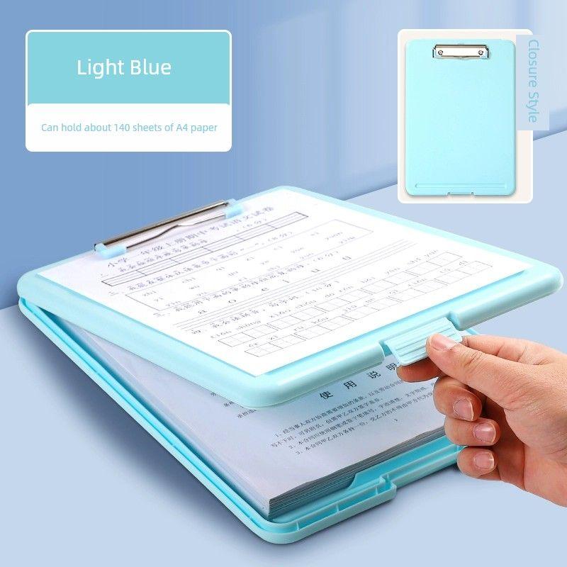 

Test Paper Storage Box Organize Fantastic Transparent Good-looking Junior High School Student Exam Test Paper Clip Vertical Folder Thickened Folder Fresh Blue (Pad + Folder)