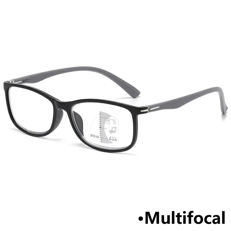 Ultralight Multifocal Pochromic Reading Glasses Women's Business Color Changing Progressive Multifocal Presbyopia Glasses