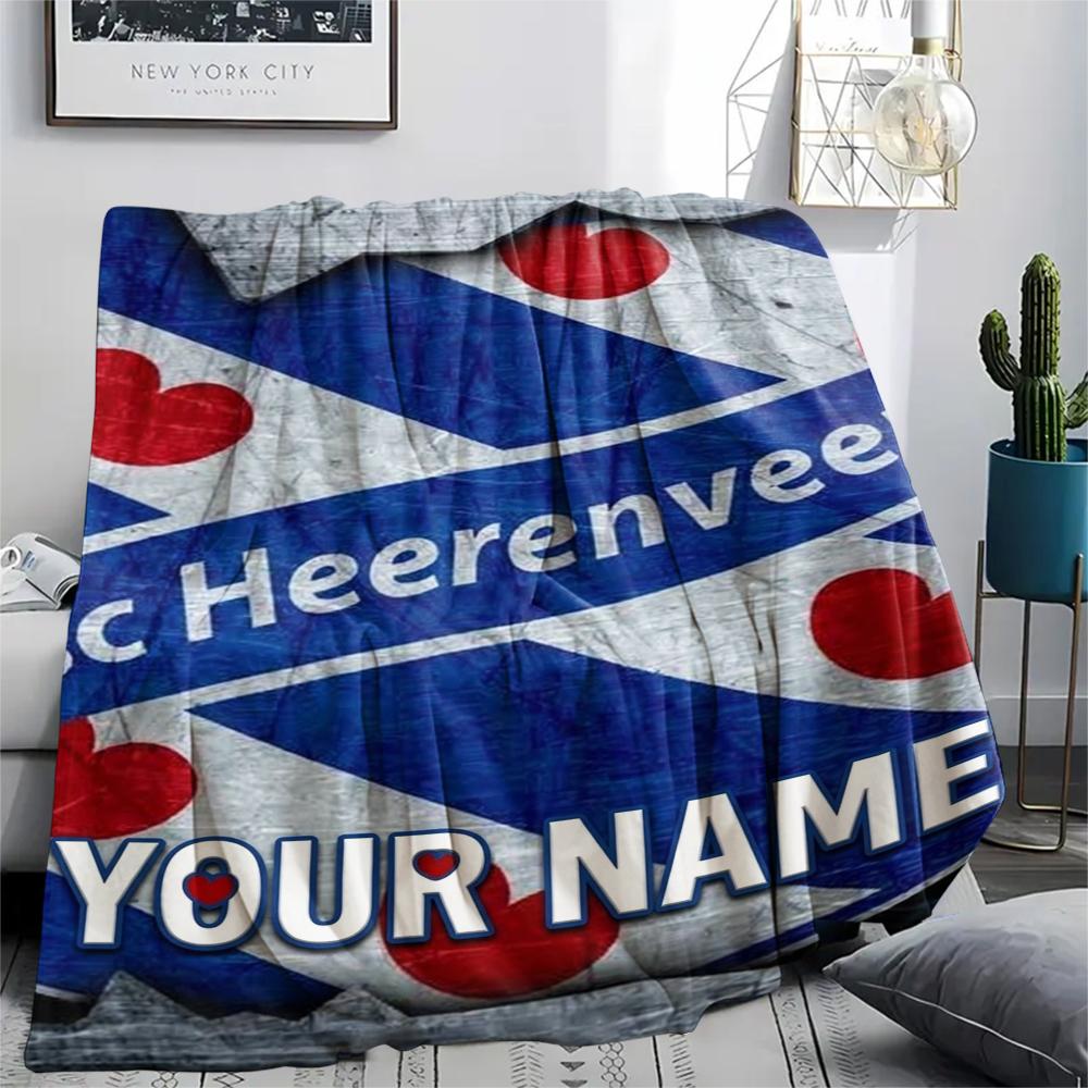 1PC Custom Name SC Heerenveen Patterned Flannel Blanket Suitable For All Seasons for Home Decor Warmth and Comfort Gifts Holiday Present
